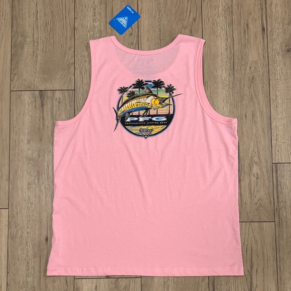 NWT Columbia PFG Marlin Fishing Pink Tank Top Men’s XL - Picture 1 of 5